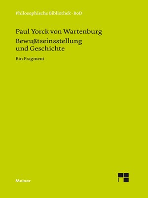 cover image of Bewußtseinsstellung und Geschichte